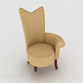 Furniture Simple Brown Single Sofa 3d model