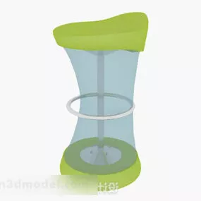 Personality Simple Green Bar Stool 3d model