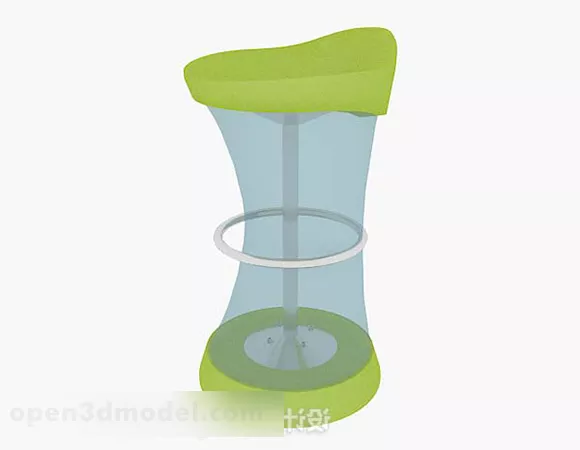 Personality Simple Green Bar Stool 3d model Personality Simple Green Bar Stool 3d model