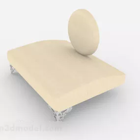 Home Simple Light Brown Single Sofa 3d model