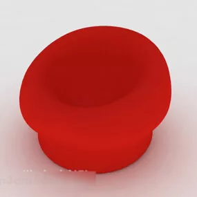 Home Simple Red Single Sofa 3d model