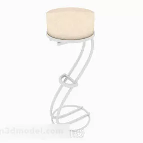 Home Simple Round Leisure High Stool 3d model