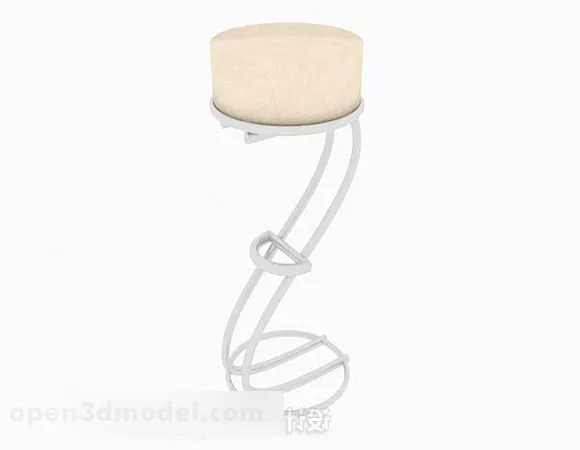 Wheels Swivel Stool 3d model