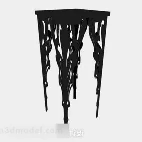 Modernism Carved High Stool 3d model