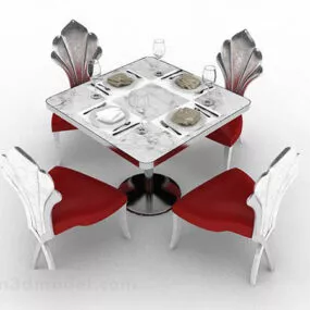 Home Dining Table Chair 3d model