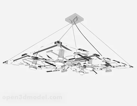 Personalized Glass Chandelier Design 3d model Personalized Glass Chandelier Design 3d model