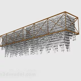 Rectangular Crystal Chandelier 3d model