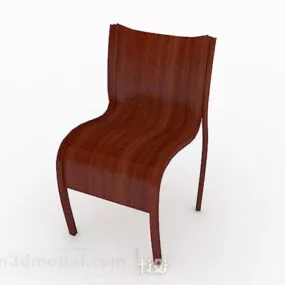 Personalized Simple Wooden Home Chair 3d model
