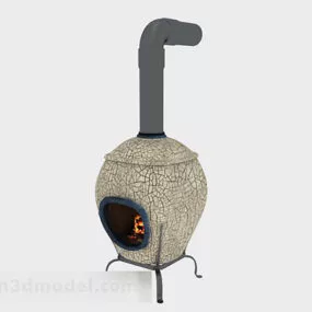 Home Stone Fireplace 3d model