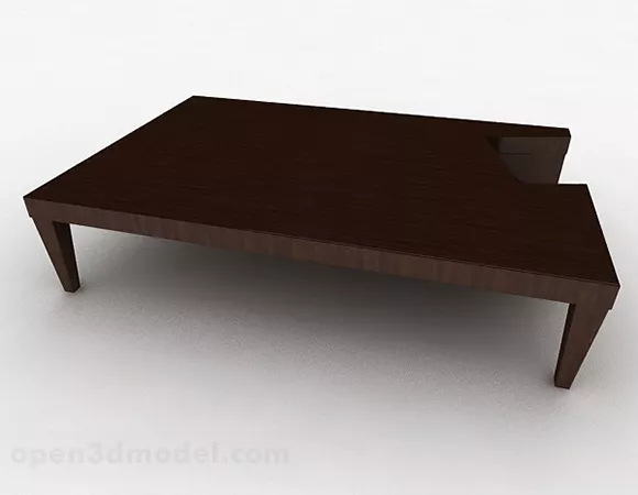 Stylish Wooden Tea Table 3d model Stylish Wooden Tea Table 3d model