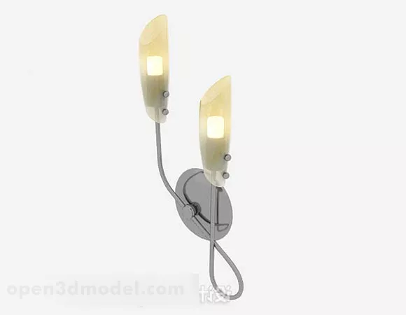 Personalized Yellow Wall Lamp 3d model Personalized Yellow Wall Lamp 3d model