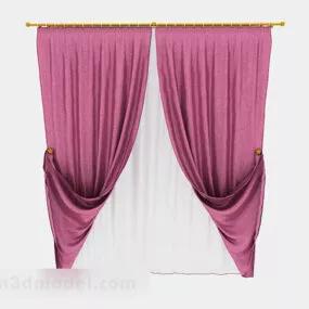 Pink Curtain Design 3d model