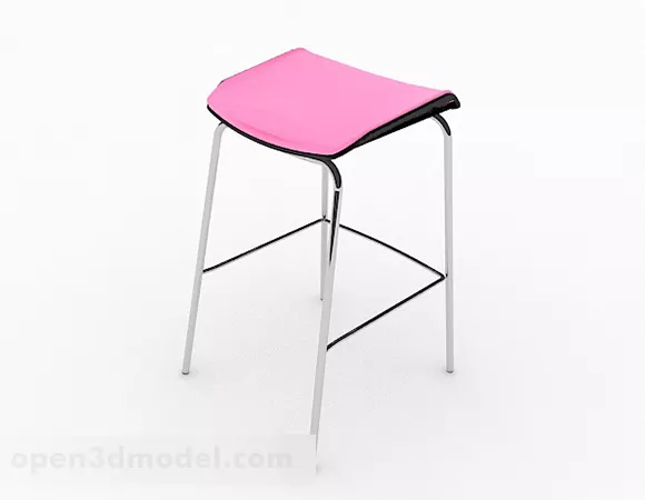 Pink Minimalist Bar Stool 3d model Pink Minimalist Bar Stool 3d model