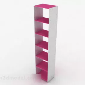 Pink Multi-layer Display Cabinet 3d model