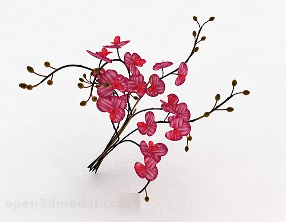 Pink Orchid Decoration 3d model Pink Orchid Decoration 3d model