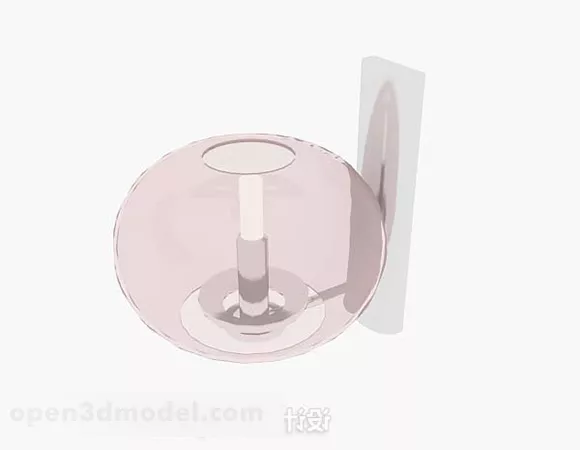 Pink Glass Wall Lamp 3d model Pink Glass Wall Lamp 3d model