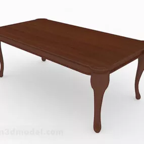 Practical Simple Wooden Coffee Table 3d model