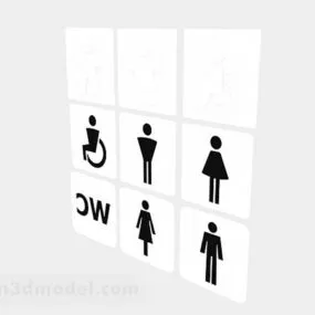 Public Wc Logo 3d model