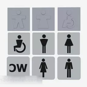 Toilet Logo 3d model