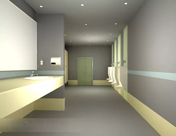 Public Toilet Design 3d model Public Toilet Design 3d model