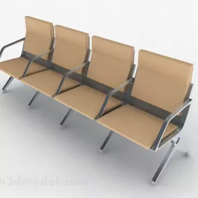 Public Yellow Lounge Chair 3d model