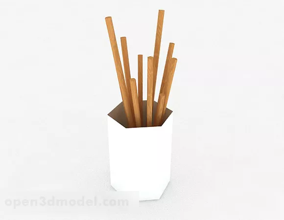 Eco Bamboo Basket 3d model