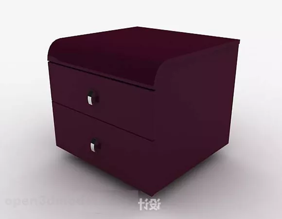 Purple Atmospheric Bedside Table 3d model Purple Atmospheric Bedside Table 3d model