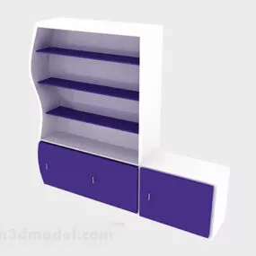 Purple Bookcase 3d model