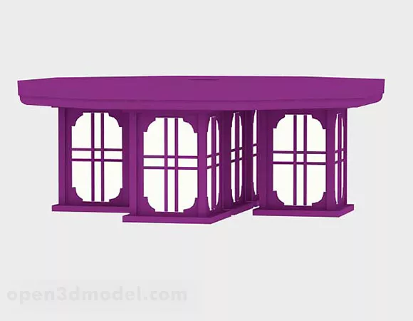 Ceiling Lamp Purple Color 3d model Ceiling Lamp Purple Color 3d model