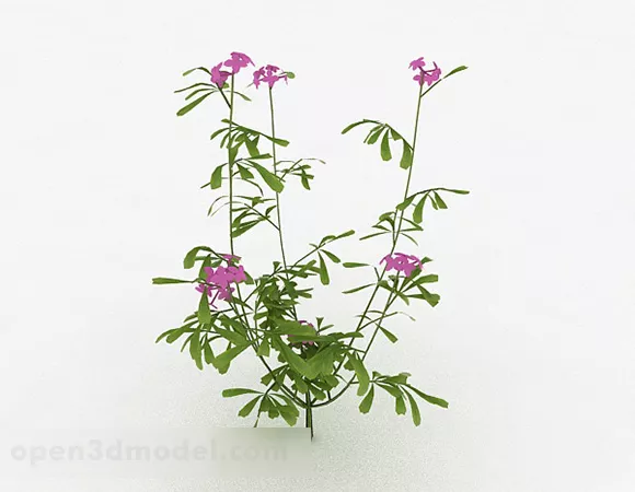 Purple Flower Garden Plant 3d model Purple Flower Garden Plant 3d model