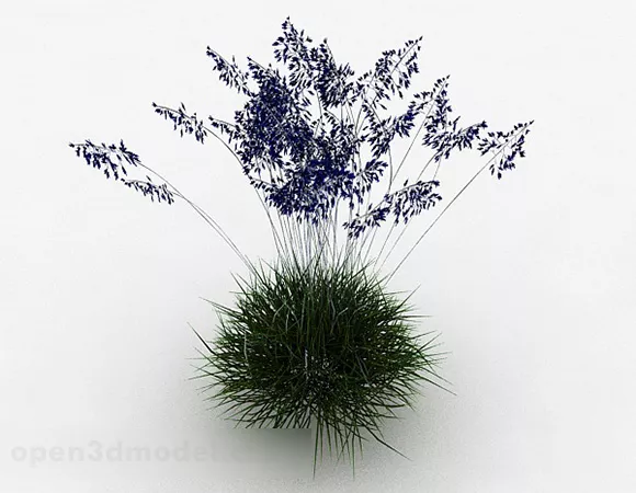 Realistic Yellow Grass Plant 3d model