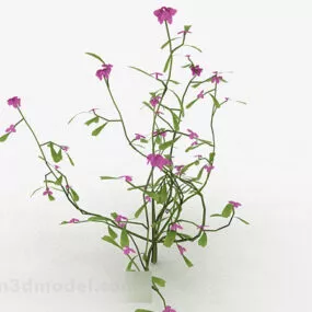 Purple Flower Plant 3d model