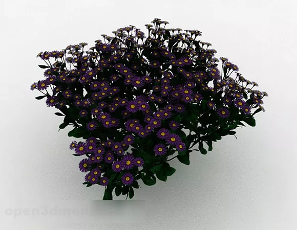 Purple Flower Plant Flower 3d model Purple Flower Plant Flower 3d model