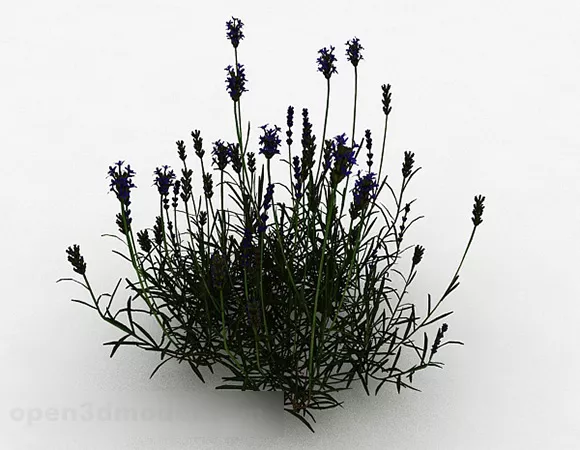 Garden Grass Pot Rectangular 3d model