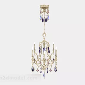 Purple Gem Chandelier 3d model