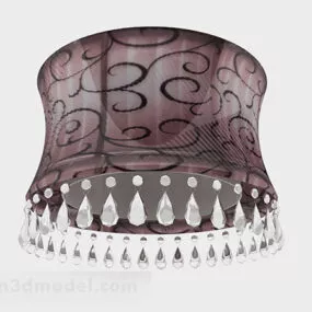 Purple Glass Chandelier 3d model