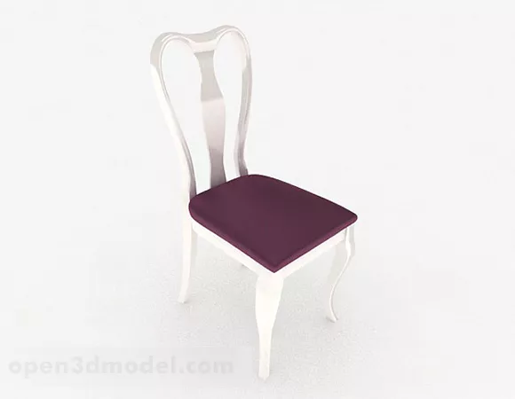 Purple Fabric Home Chair 3d model Purple Fabric Home Chair 3d model