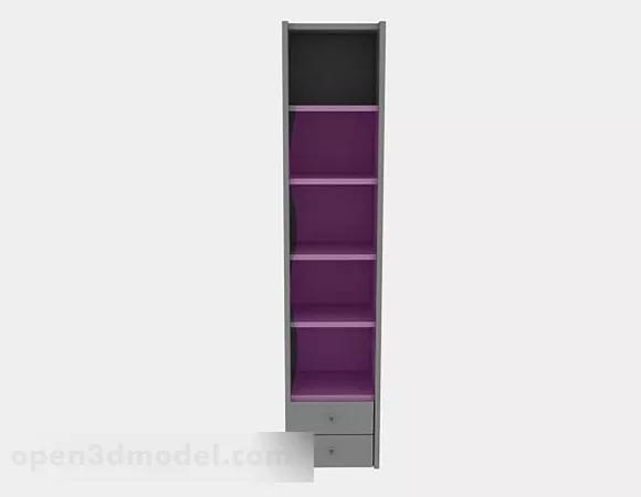 Purple Minimalist Display Cabinet 3d model Purple Minimalist Display Cabinet 3d model