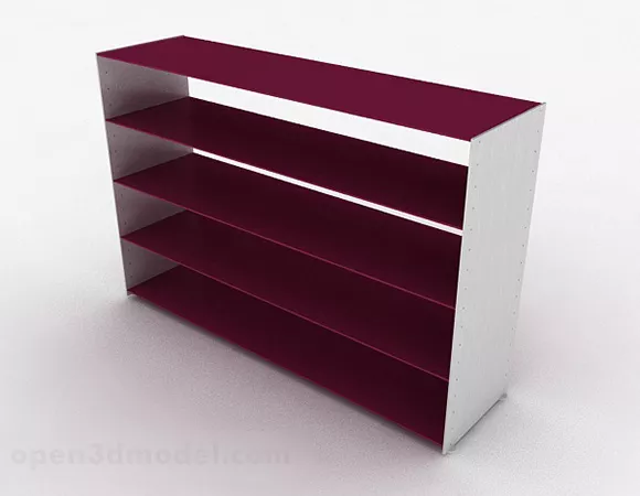Purple Minimalist Home Wall Cabinet 3d model Purple Minimalist Home Wall Cabinet 3d model
