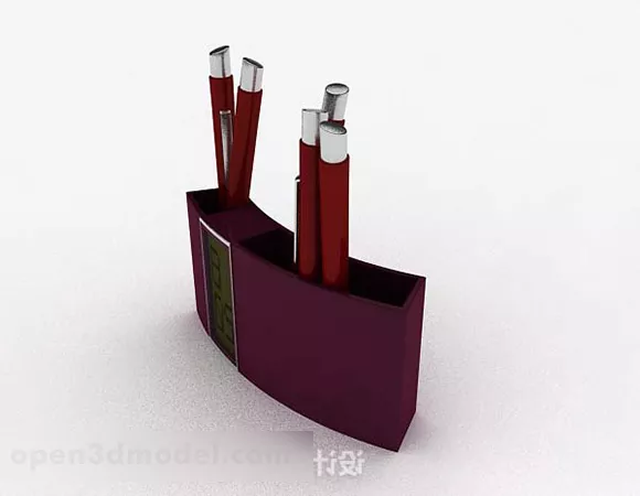 Purple Ballpoint Pen 3d model