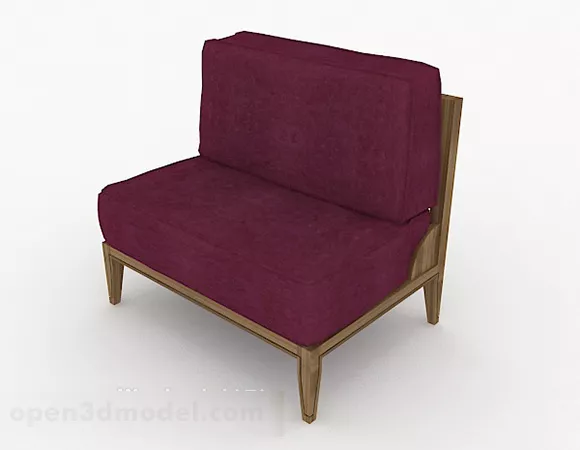 Purple Sofa 3d model Purple Sofa 3d model