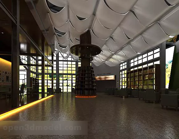 Reading Room Interior 3d model Reading Room Interior 3d model