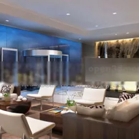 Modern Reception Hall Interior 3d model