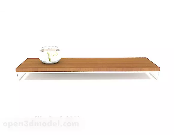 Rectangular Wooden Coffee Table 3d model Rectangular Wooden Coffee Table 3d model
