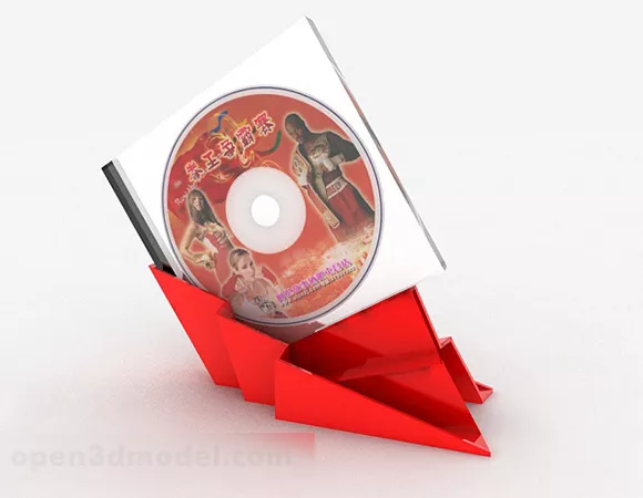 Red Dvd Disc 3d model Red Dvd Disc 3d model