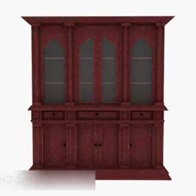 Red Bookcase 3d model