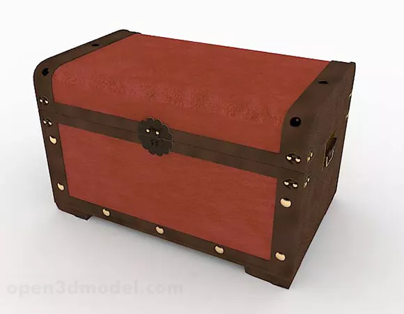 Red Brown Box 3d model Red Brown Box 3d model