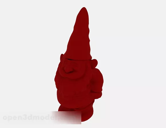 Red Cartoon Villain Bauble 3d model Red Cartoon Villain Bauble 3d model