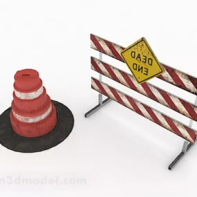 Construction Road Sign 3d model