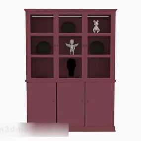 Red Display Cabinet 3d model